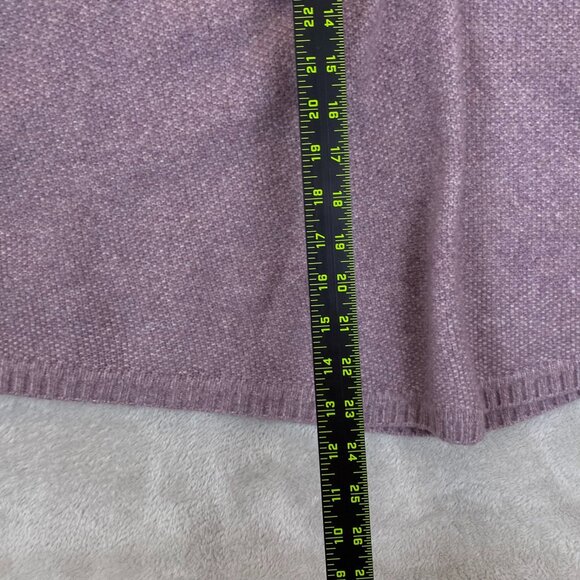 Loft Womens Knit Poncho Cape With Mock Neck In Lavender Purple Size M/L - Picture 3 of 7